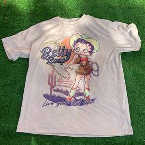 Betty Boop Cowgirl 'Live Your Best Life' Vintage Wash Graphic T-Shirt